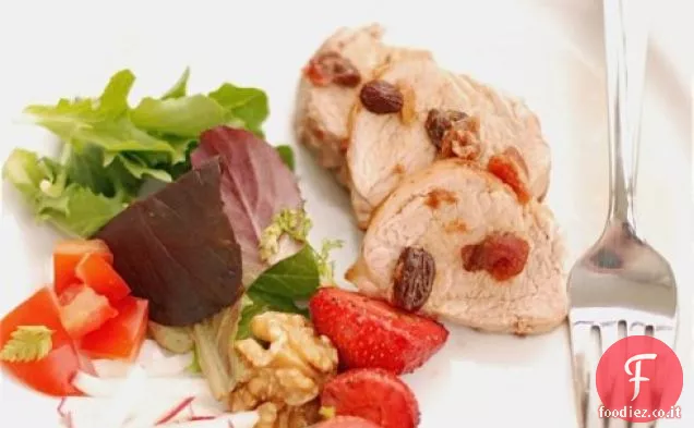 Filetto di maiale marinato di birra con chutney di aglio e zenzero