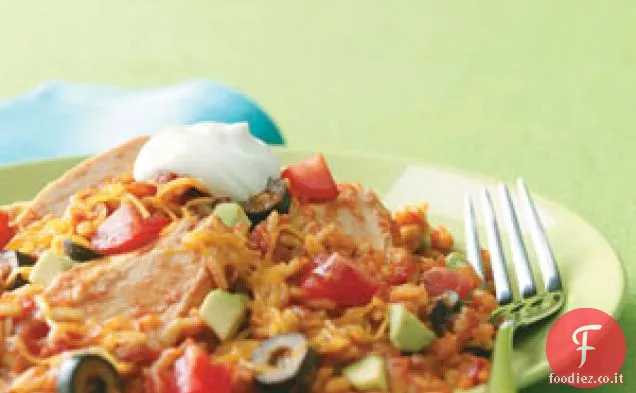 Pollo messicano facile e riso