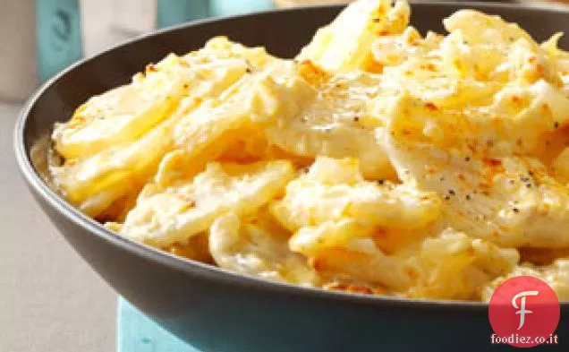 Patate all'aglio gratinate