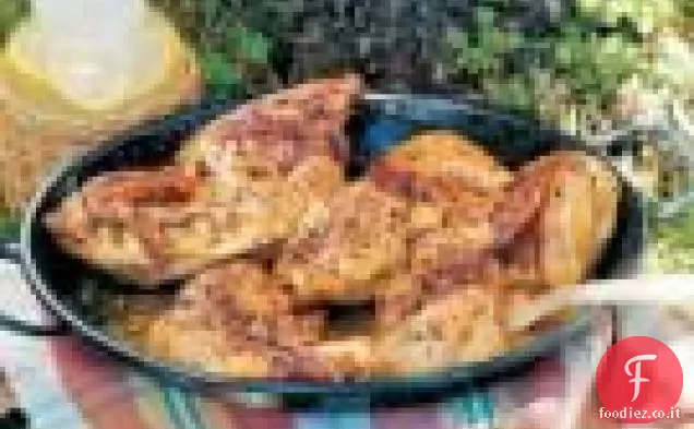 Pollo alle erbe al limone e aglio