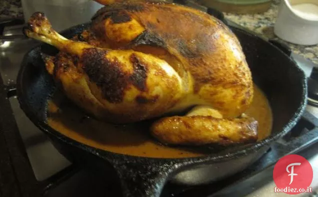 Pollo arrosto in stile peruviano con aglio arrosto