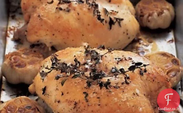 Petti di pollo arrostiti all'aglio