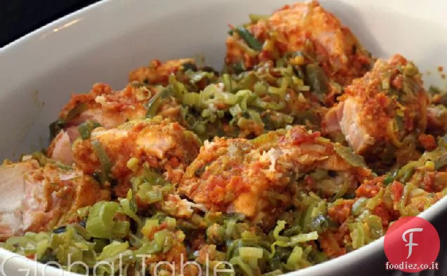 Pesce e porri in salsa di senape calda (sorse Bata Diya Maach)