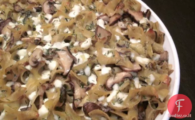 Kugel di porro di funghi salati