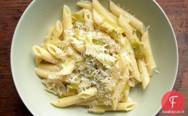 Pasta con Porri brasati