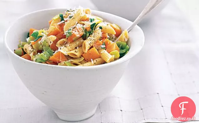 Pasta Multigrain con Patate Dolci e Porri