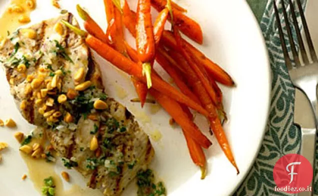 Mahimahi con salsa al vino bianco alle erbe