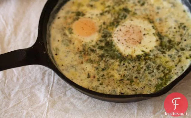 Uova cotte in crema