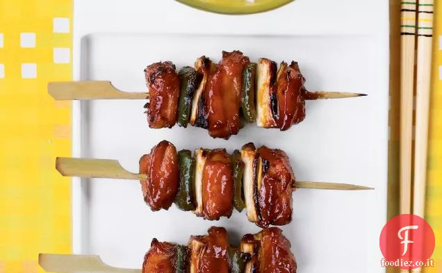 Pollo e porro Yakitori