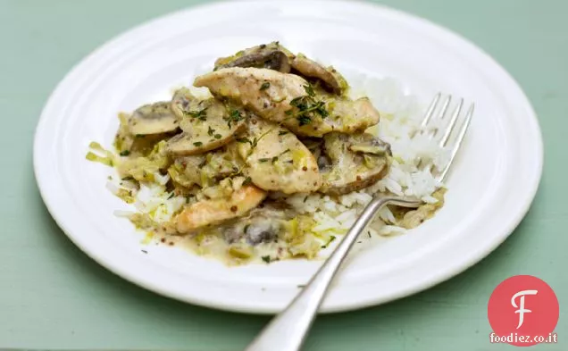 Stufato di pollo e porro più semplice