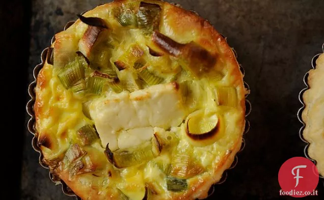 Quiche di porro, limone e Feta