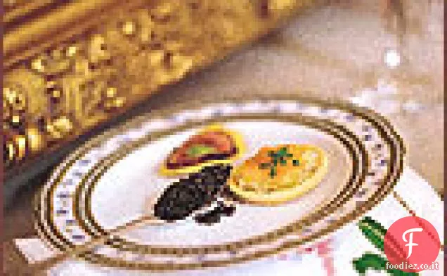 Tartellette di Salmone affumicato e porro
