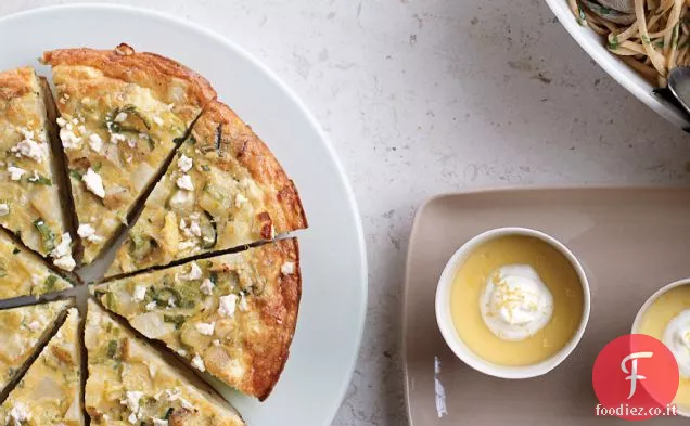 Yukon Oro Patate, porri e Fromage Blanc Frittata
