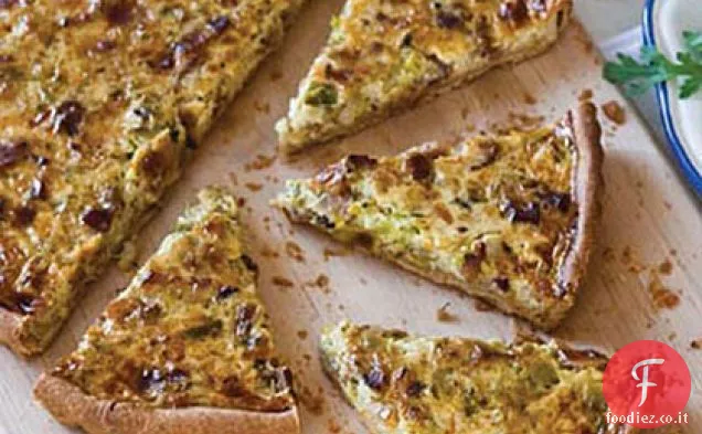 Quiche di pancetta e porro