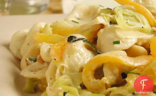 Pasta con Porro, Pepe e salsa di erba cipollina