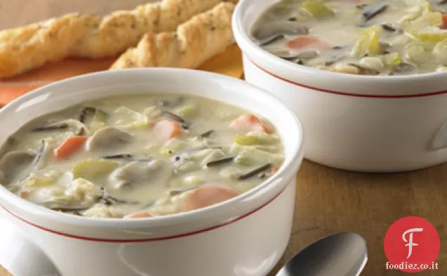 Zuppa di riso selvatico, orzo e porro (ricetta burro leggero)