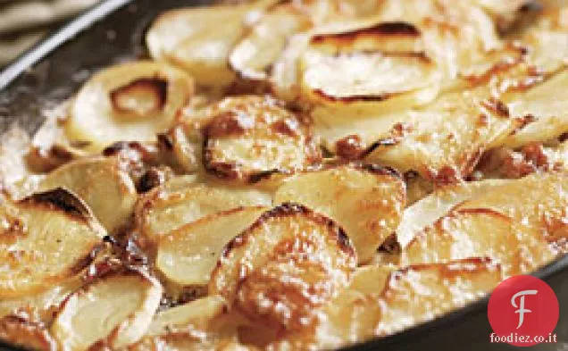 Gratin di patate e porri