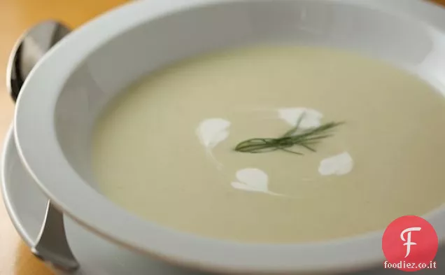 Zuppa cremosa di finocchi e porri