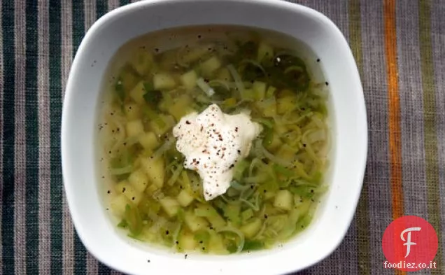 Cena stasera: porro e zuppa di patate