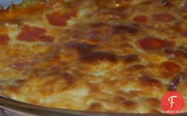 Polenta italiana al forno con zucca estiva