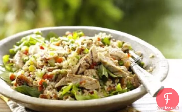 Insalata di riso integrale con pollo alla griglia