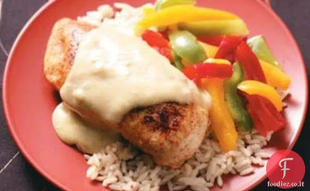 Pollo con salsa di peperoncino verde