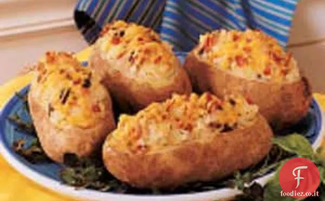 Patate ripiene di funghi Cheddar
