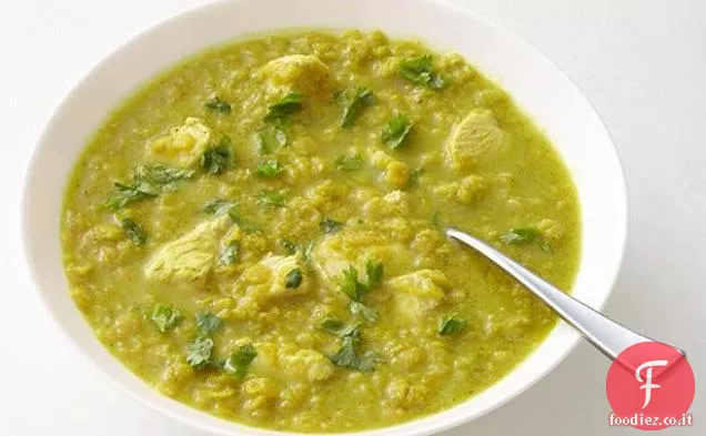 Zuppa di pollo e lenticchie al curry