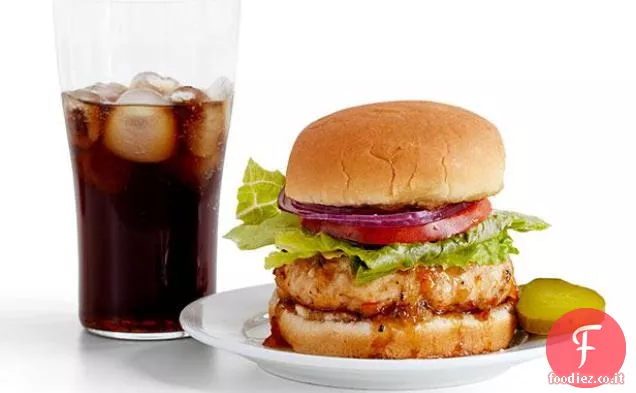 Hamburger Di Tacchino Con Glassa Di Senape All'arancia