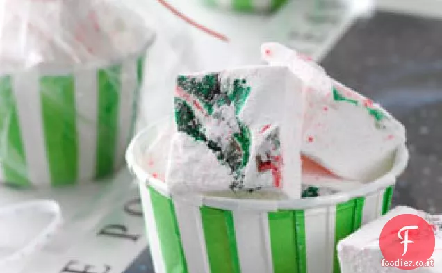 Marshmallow alla menta piperita roteati