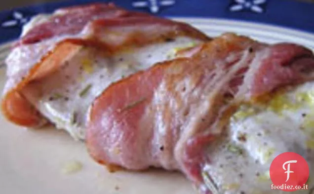 Cena stasera: Mahi Mahi avvolto in pancetta con maionese al limone