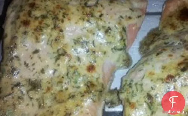Salmone alla griglia in crosta di erbe