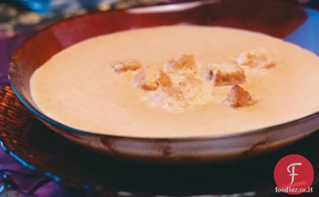 Zuppa di zucca con crostini alla cannella