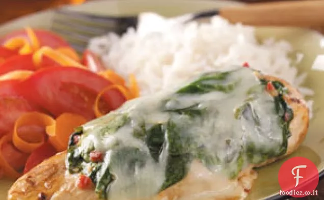 Pollo saporito agli spinaci