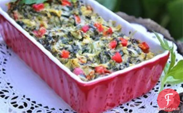 Salsa calda di spinaci per le vacanze