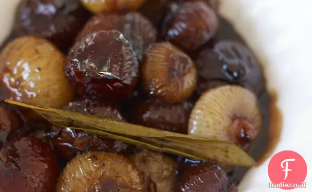 Cipollini Glassati al Balsamico con Limone e Alloro