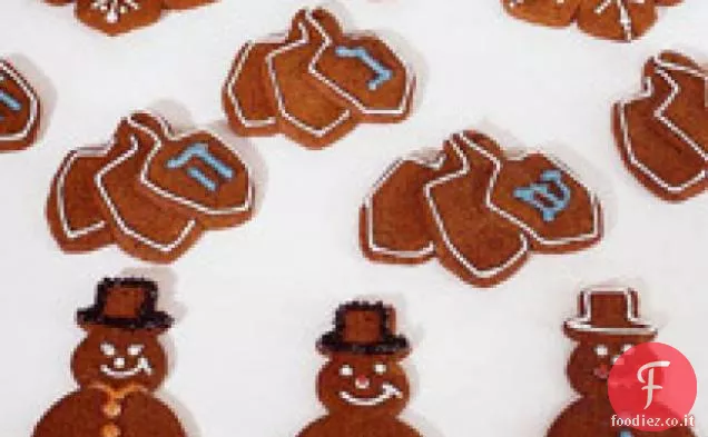 Progetti di biscotti natalizi: fiocchi di neve, trii di Dreidel e ornamenti
