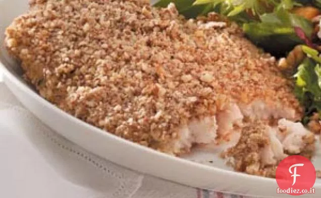Pesce gatto in crosta di noci pecan