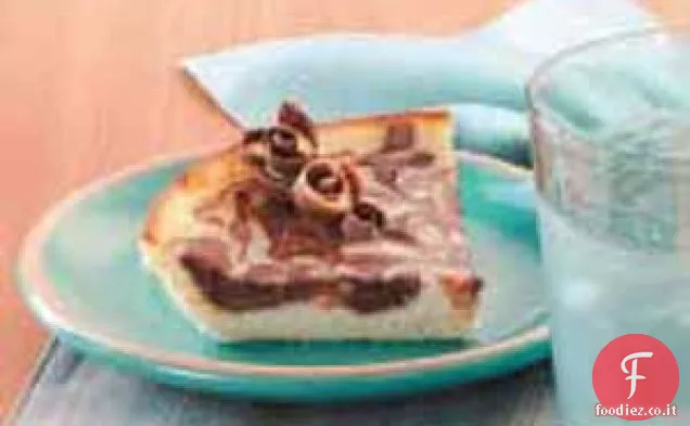 Cheesecake tedesca con ricciolo al cioccolato