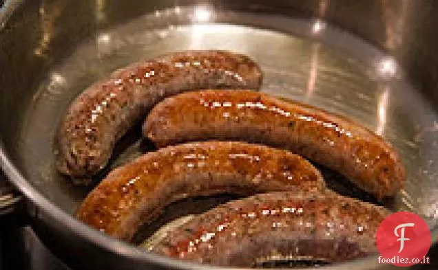 Salsiccia, peperoni e cipolle