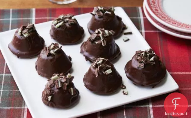 Bocconcini di brownie al cioccolato e menta