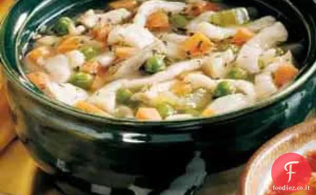 Zuppa di tacchino con affettati
