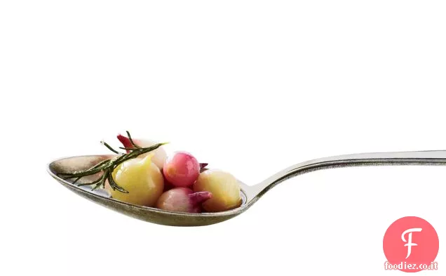 Cipolle selvatiche in salamoia con miele e rosmarino selvatico