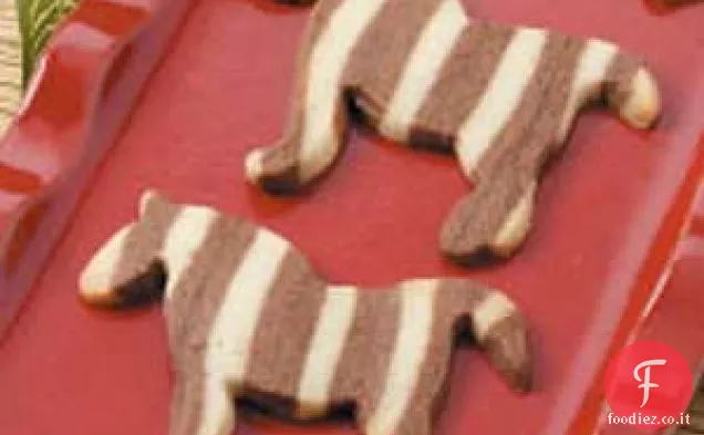 Biscotti al burro zebrati