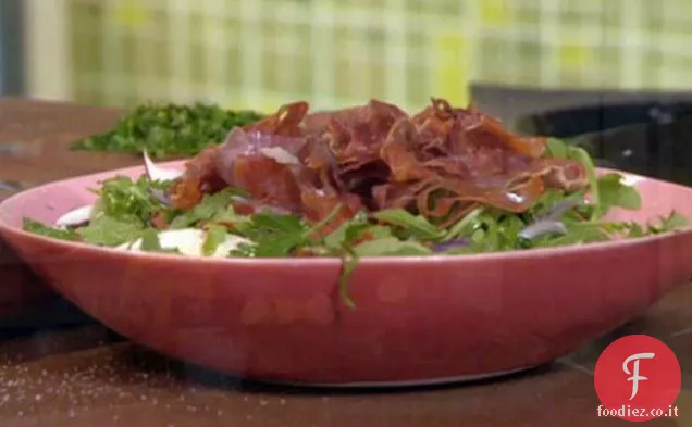 Insalata terrosa di Portobello con prosciutto