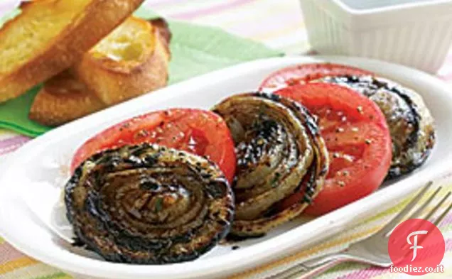 Cipolle dolci grigliate glassate al balsamico