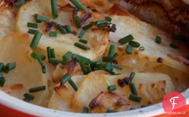 Patate e cipolle smerlate alle erbe