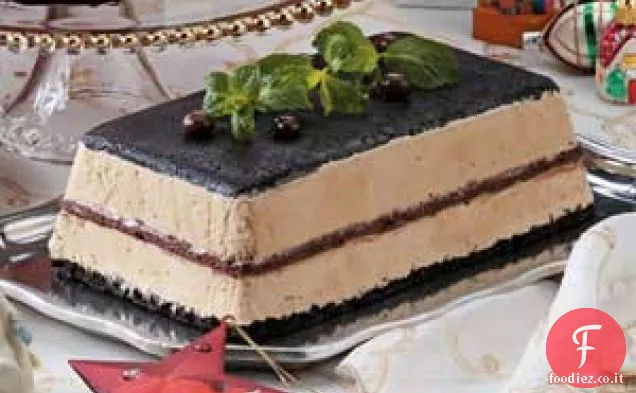 Dessert gelato al caffè a strati