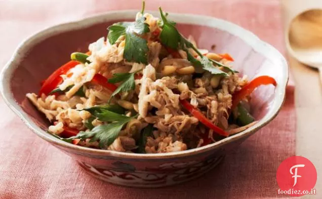 Pollo, verdure e riso in stile mediorientale