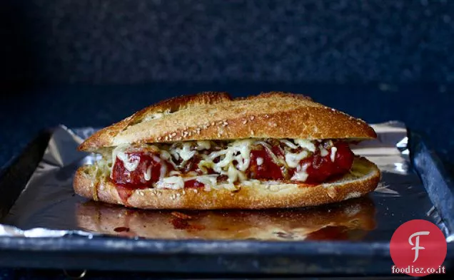 Subs polpetta con cipolle caramellate